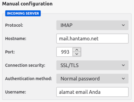 imap hantamo mail